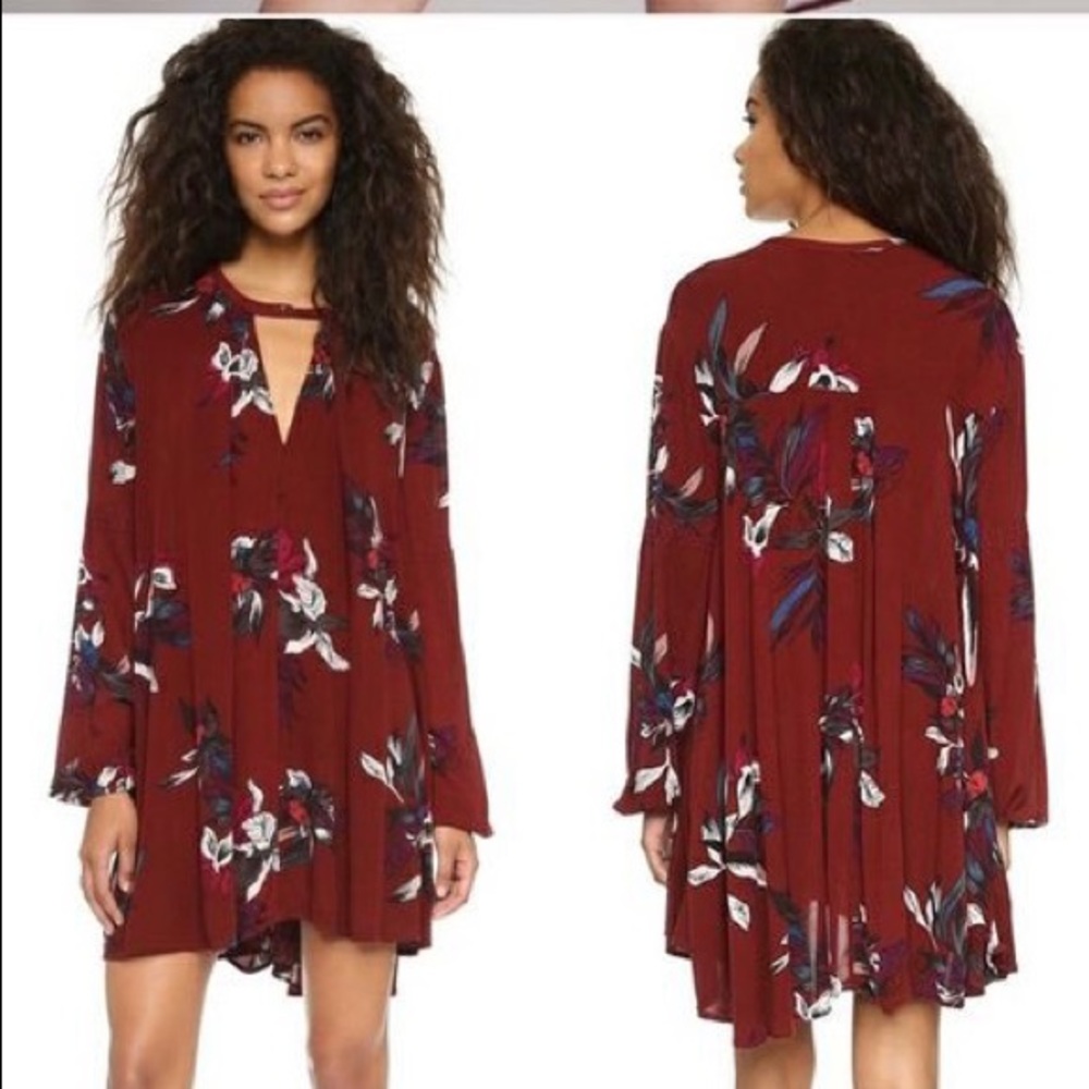 Free People Long Sleeve Floral Dress/Tunic